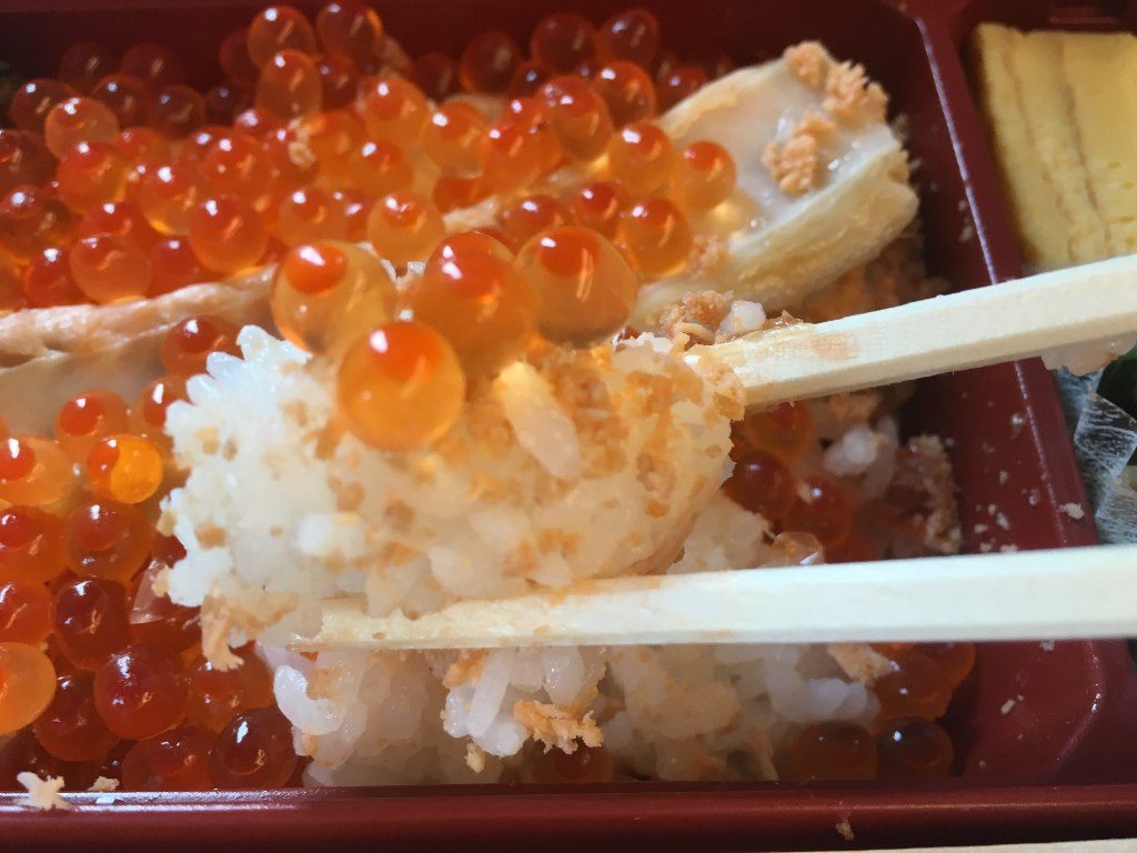 こぼれイクラととろサーモンハラス焼き弁当 (13)