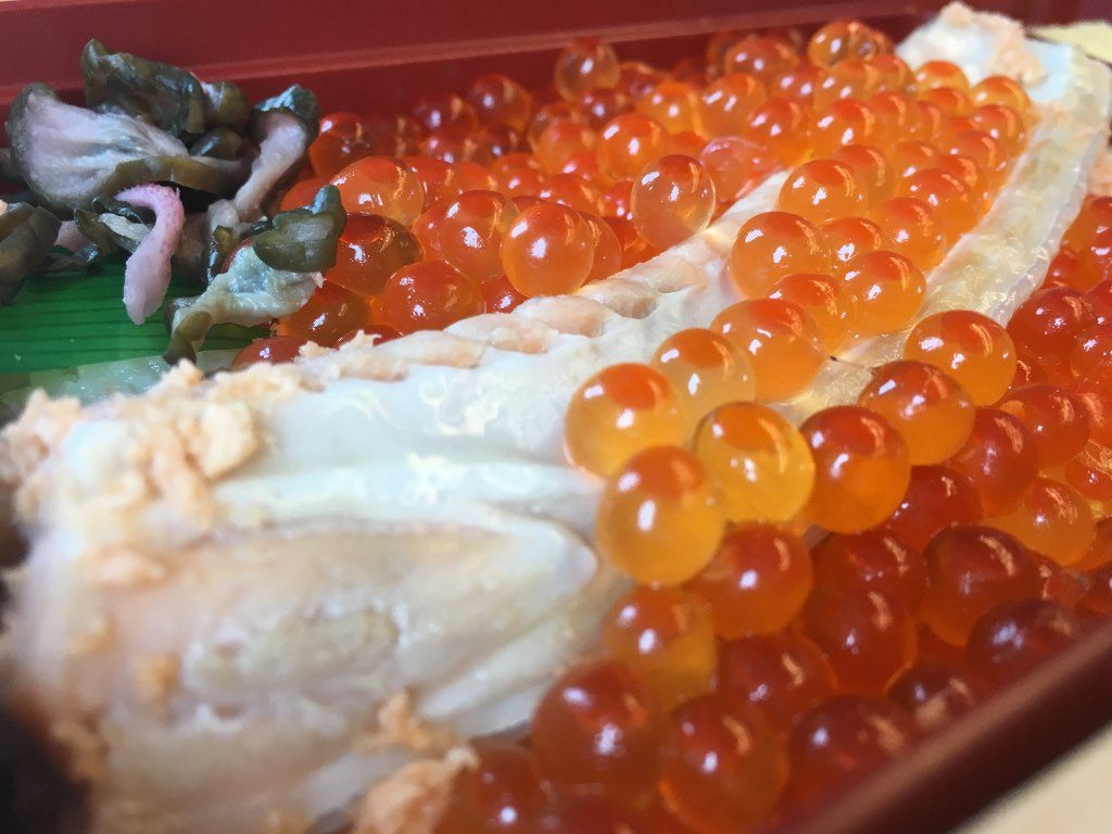 こぼれイクラととろサーモンハラス焼き弁当 (9)